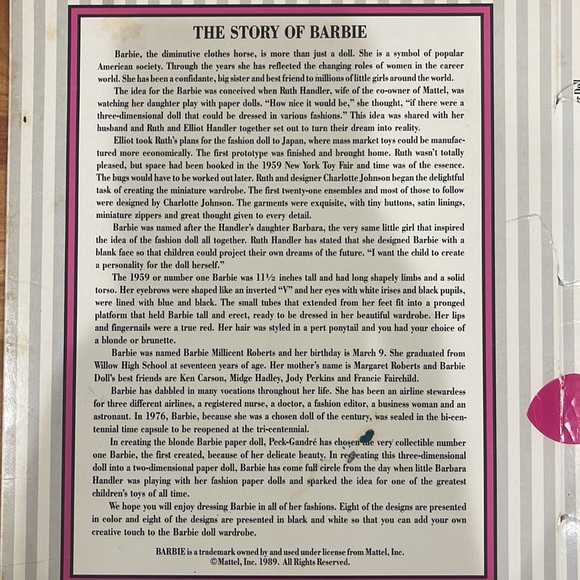 Vintage “Nostalgic Barbie Paperdoll” (1989) - Picture 5 of 11